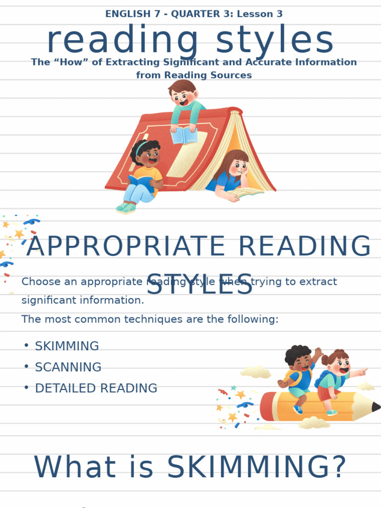 Effective Reading Styles for Information Extraction | PDF ...