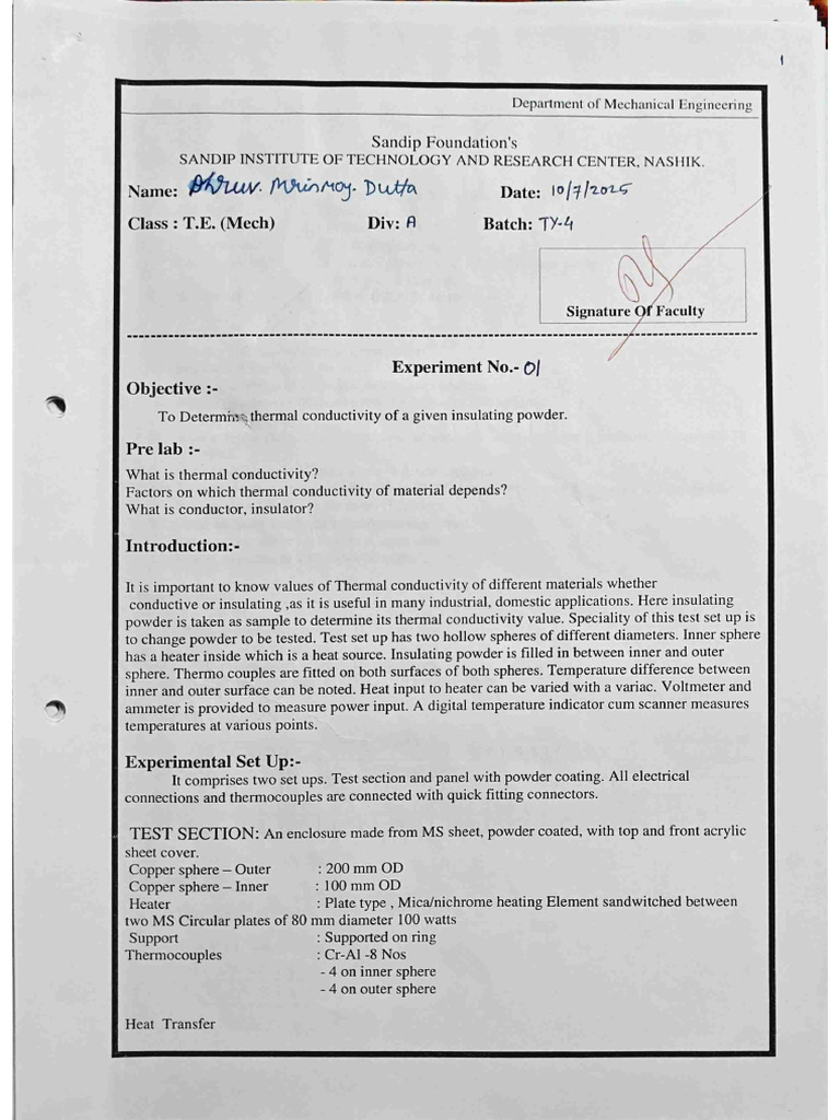 HT Practical 1 | PDF