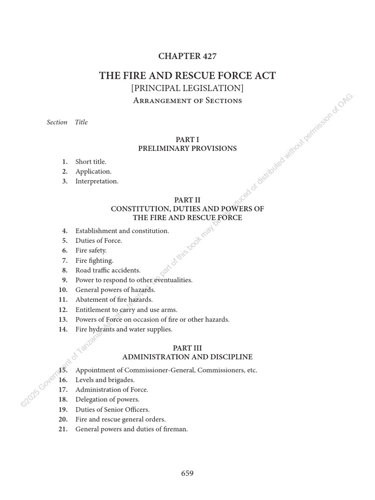 Fire and Rescue Force Act Overview | PDF | Firefighter