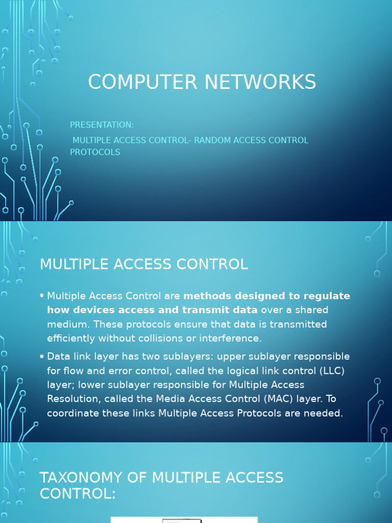 Random Access Control Protocols Explained | PDF | Channel Access Method ...