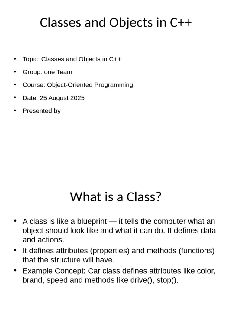 Classes and Objects Humanized Presentation | PDF