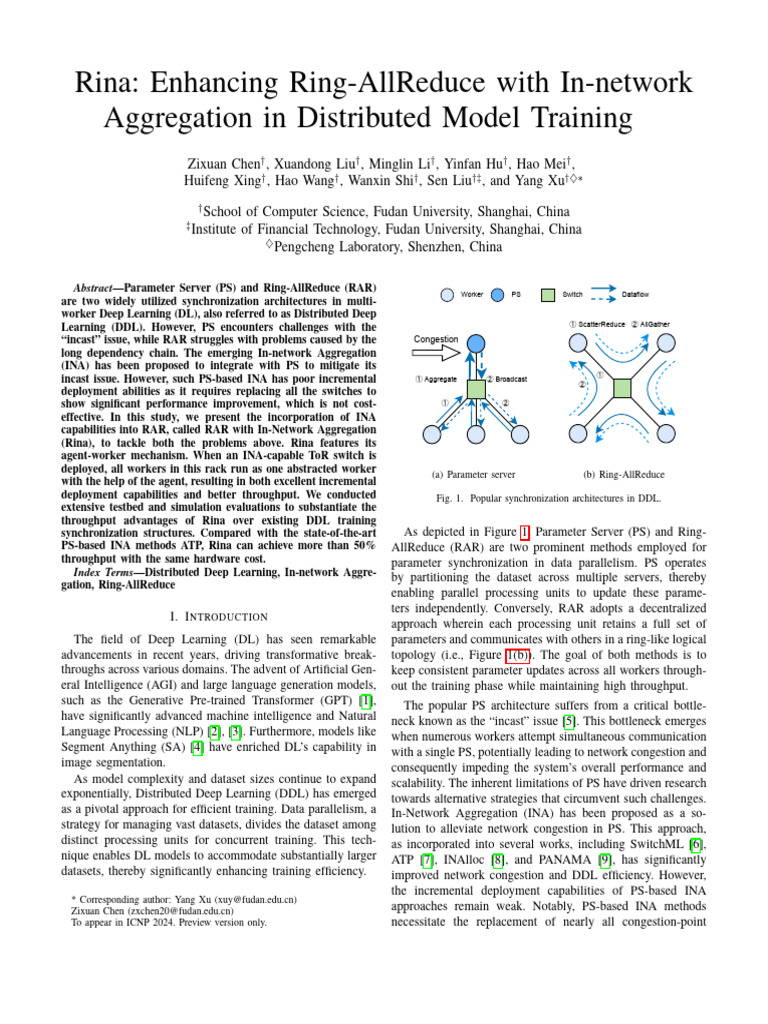 Rina Enhancing Ring-AllReduce With In-Network Aggregation in ...