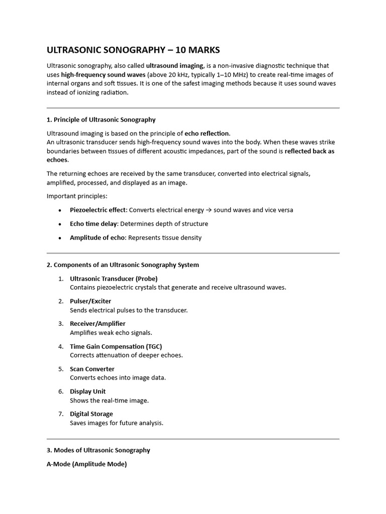 Unit 5 1 | PDF | Medical Ultrasound | Magnetic Resonance Imaging