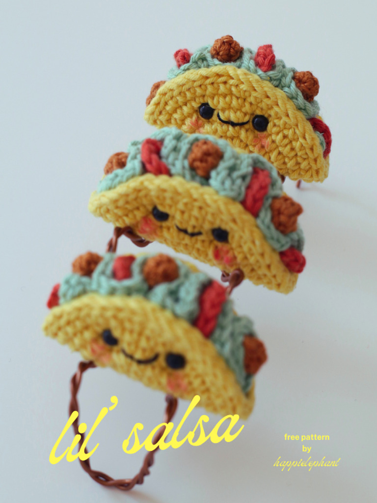 Amigurumi 427lil Salsa Taco Pattern | PDF | Textile Arts | Needlework