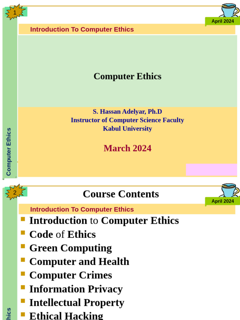 Lesson 1 - Computer Ethics | PDF | Computing