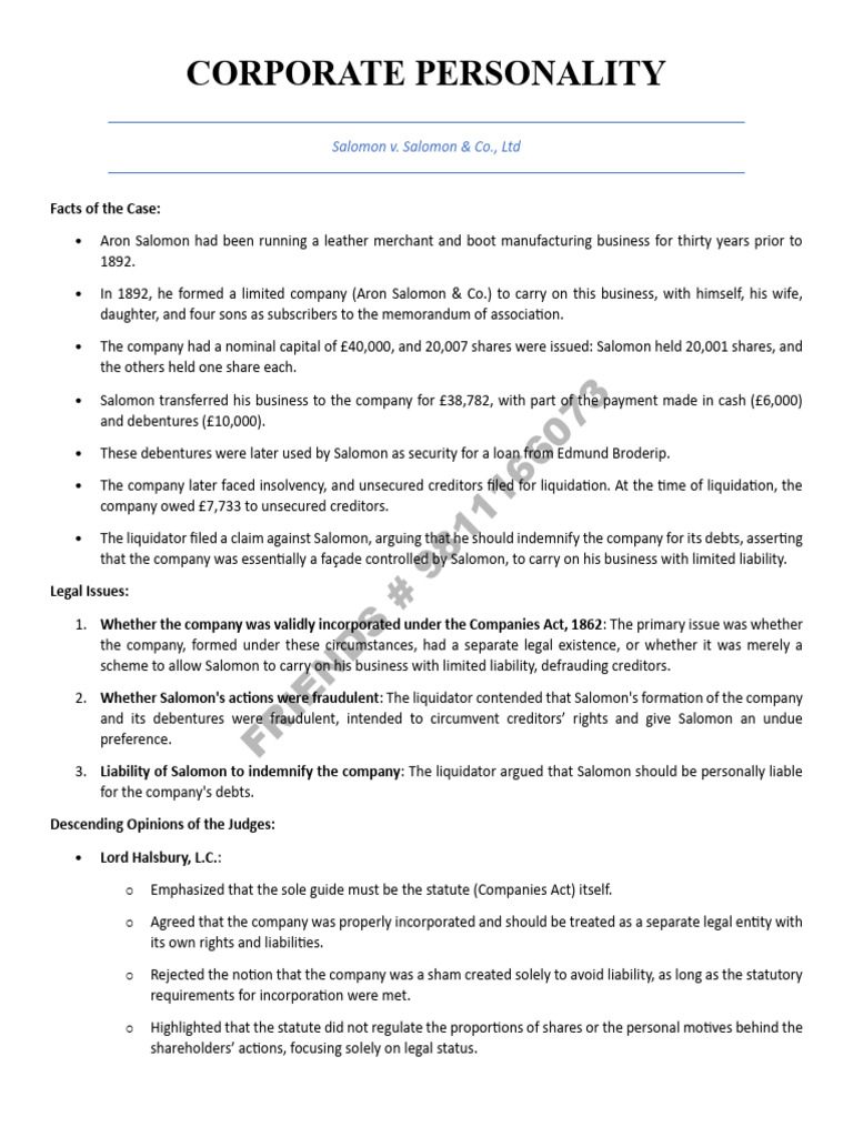 Company Cases Friends | PDF | Citizenship | Private Law