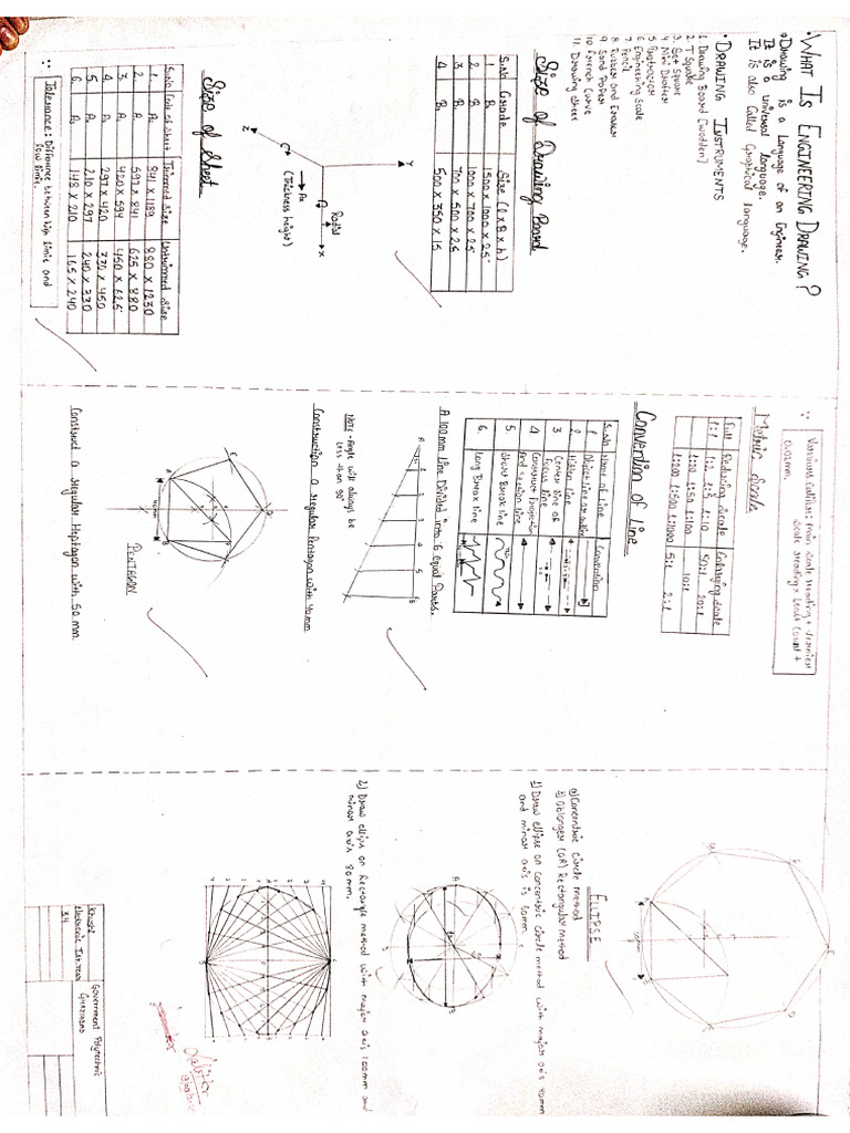 Engineering Graphics (Unit-1) | PDF