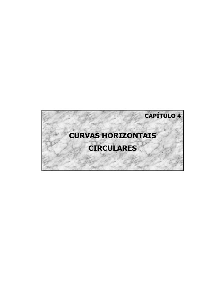 Cálculos de Curvas Horizontais em Estradas | PDF | Geometria Algébrica ...