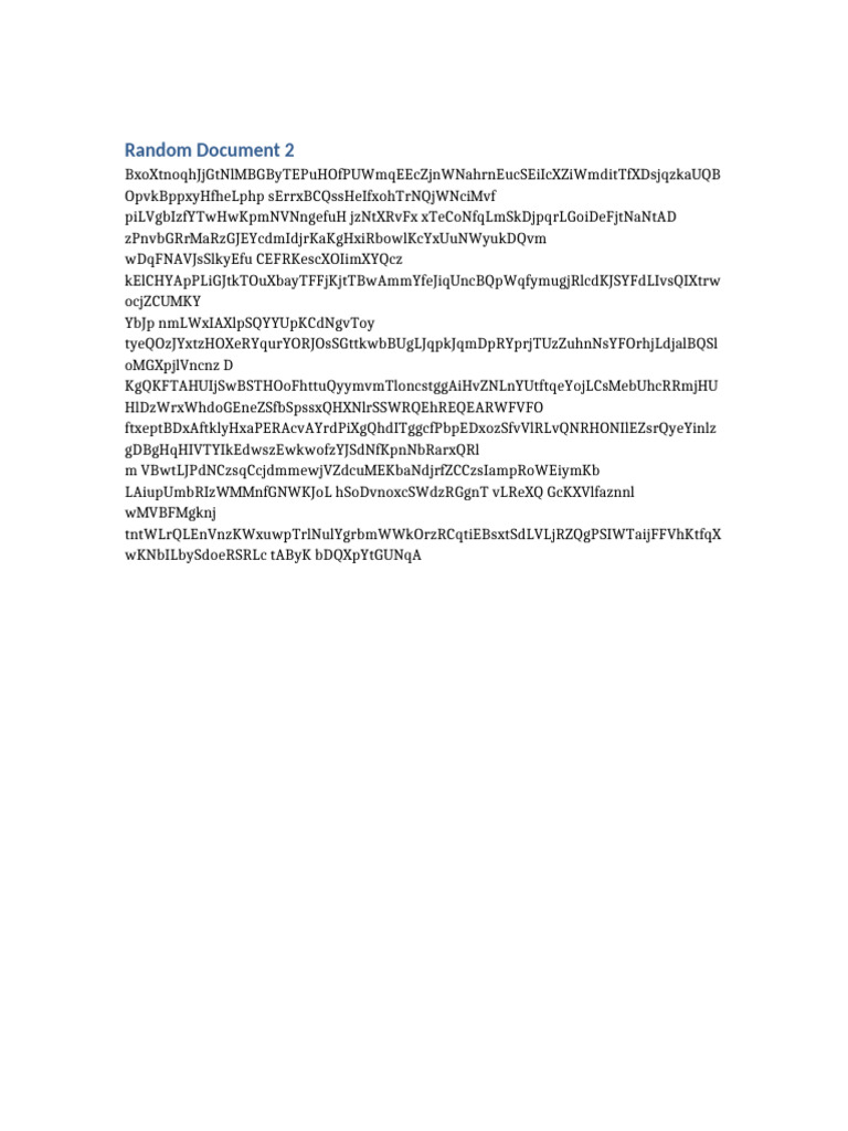 Random Doc 2 | PDF