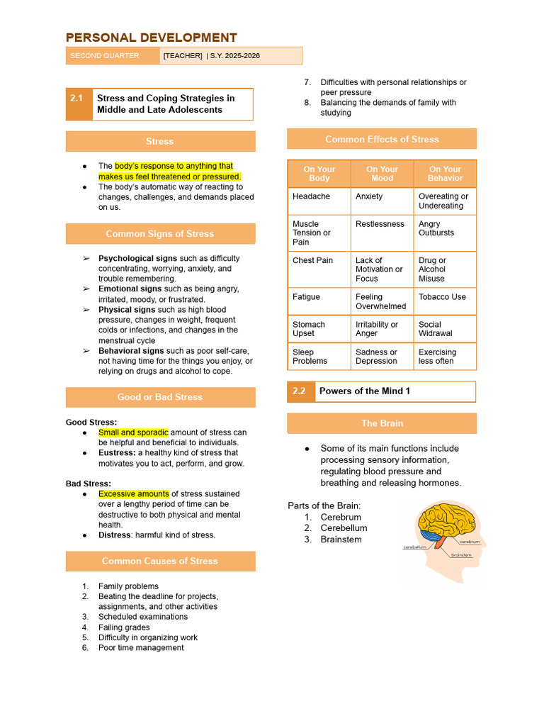 Perdev 2 | PDF | Cerebrum | Emotions