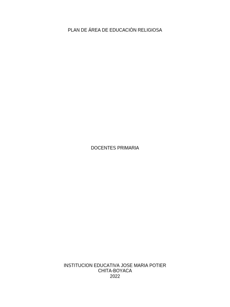 Plan de Educación Religiosa Primaria | PDF | María, madre de Jesús ...