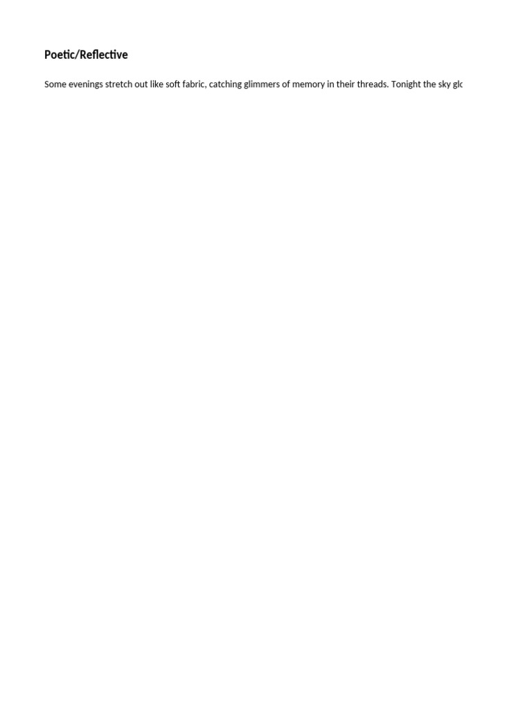 Poetic/Reflective | PDF