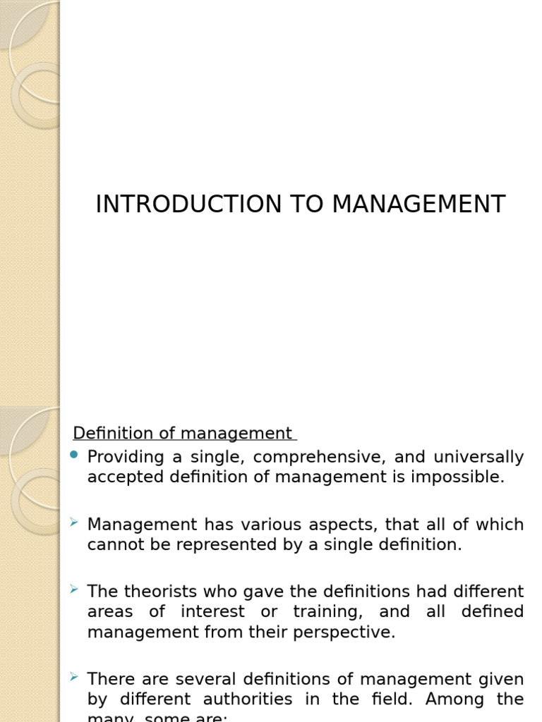 Overview of Management Principles | PDF | Human Resource Management ...