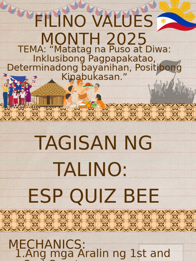Filipino Values Month Presentation | PDF