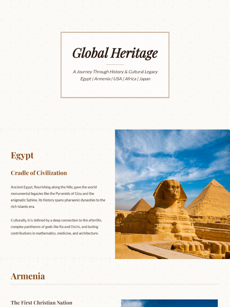 Global Heritage - History and Culture | PDF
