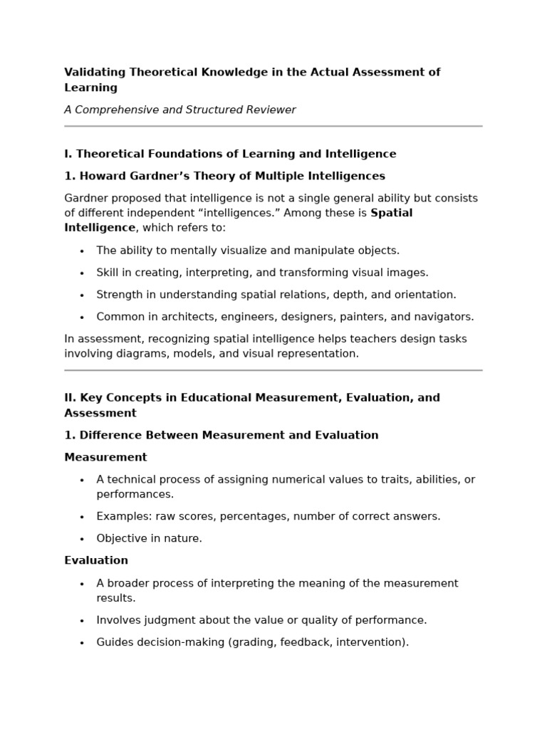 Validating Learning Assessments Guide | PDF | Educational Assessment ...