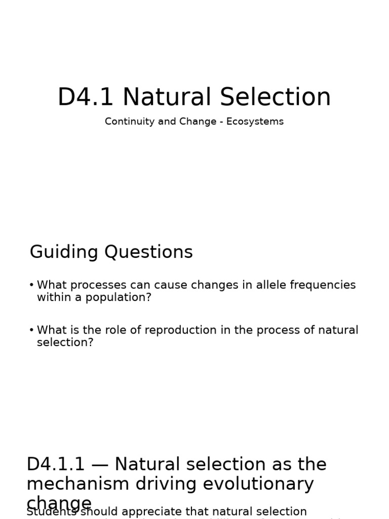 Natural Selection and Evolution Explained | PDF | Natural Selection ...