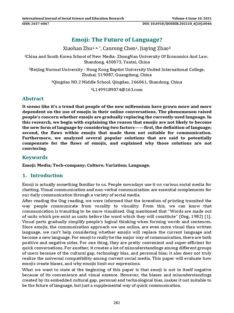 Emojis: Limitations as a Language | PDF | Communication | Human ...