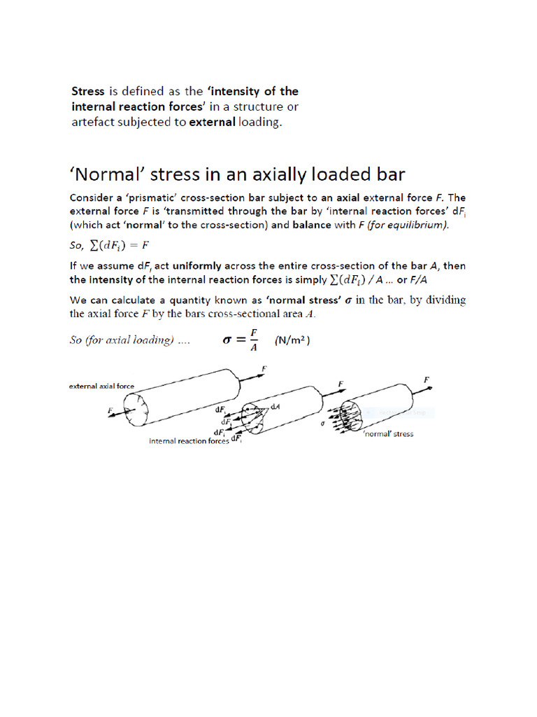 Axial Loading: Stress and Strain Analysis | PDF
