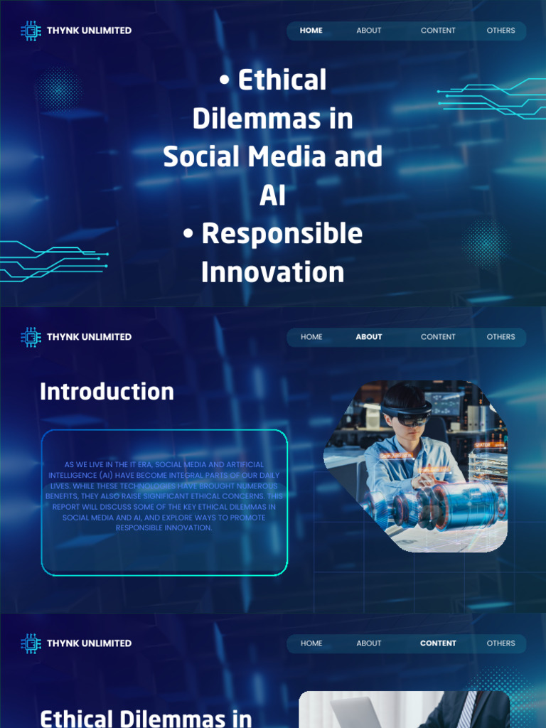Ethical Dilemmas in Social Media and Ai & Responsible Innovation PDF