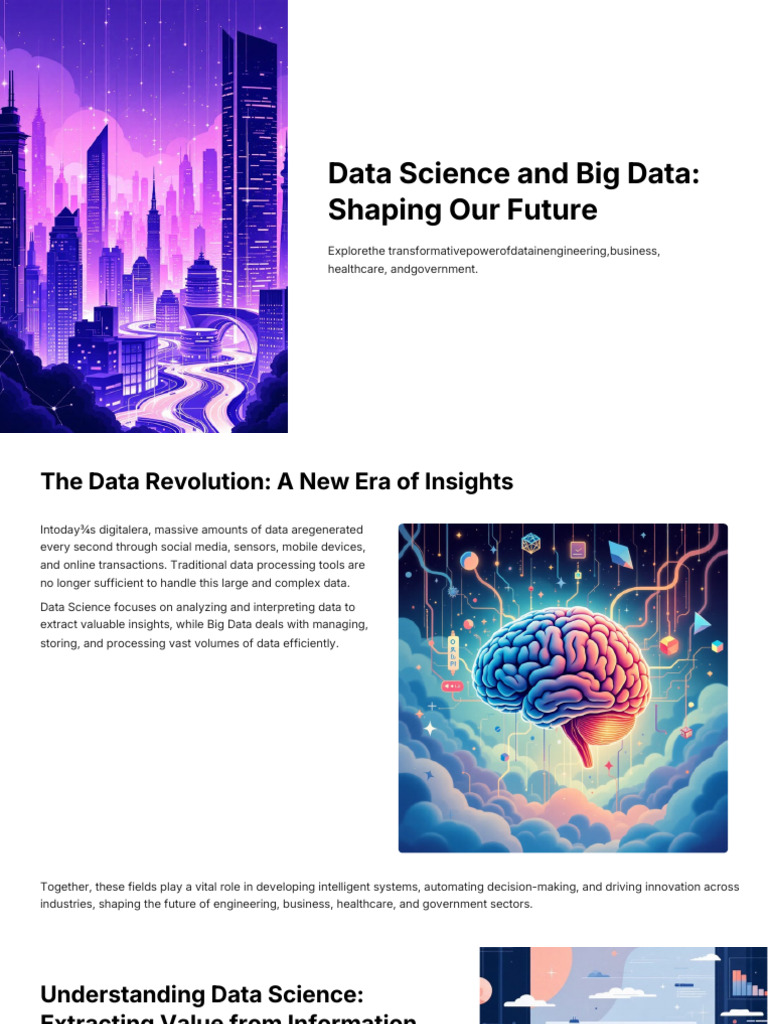 Data Science and Big Data Shaping Our Future PDF | PDF | Big Data | Data