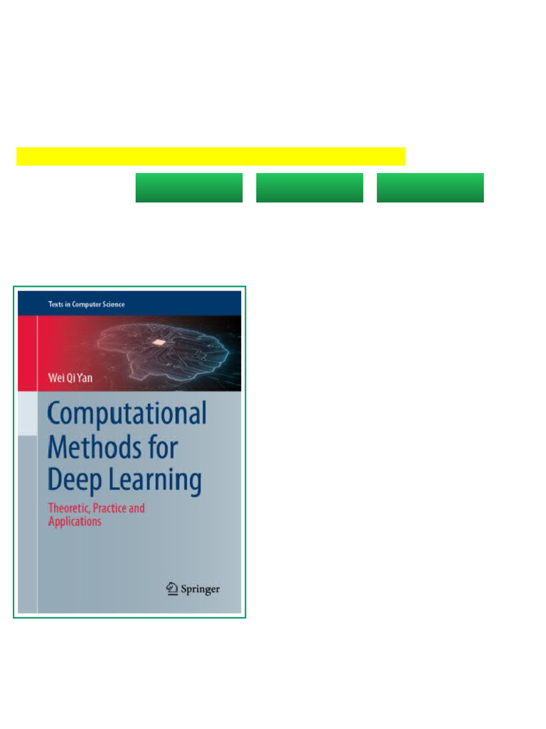 Computational Methods for Deep Learning: Theoretic, Practice and ...