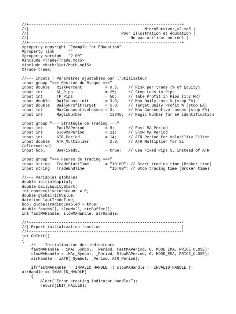 Trading Robot with Risk Management | PDF | Computer Programming