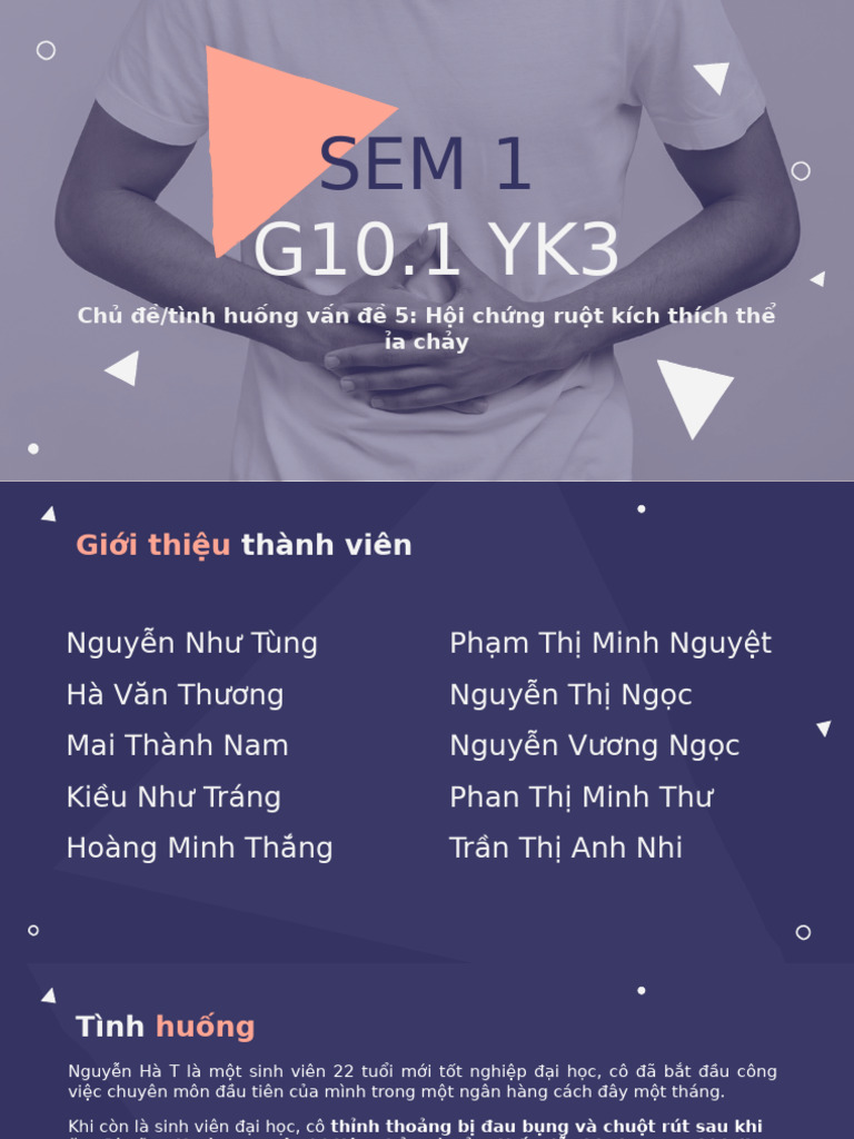 Chủ đề/tình huống vấn đề 5: Hội chứng ruột kích thích thể ỉa chảy | PDF