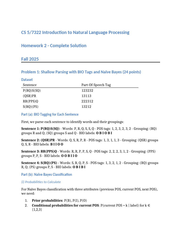 NLP Hw2 Solution | PDF | Formalism (Deductive) | Algorithms