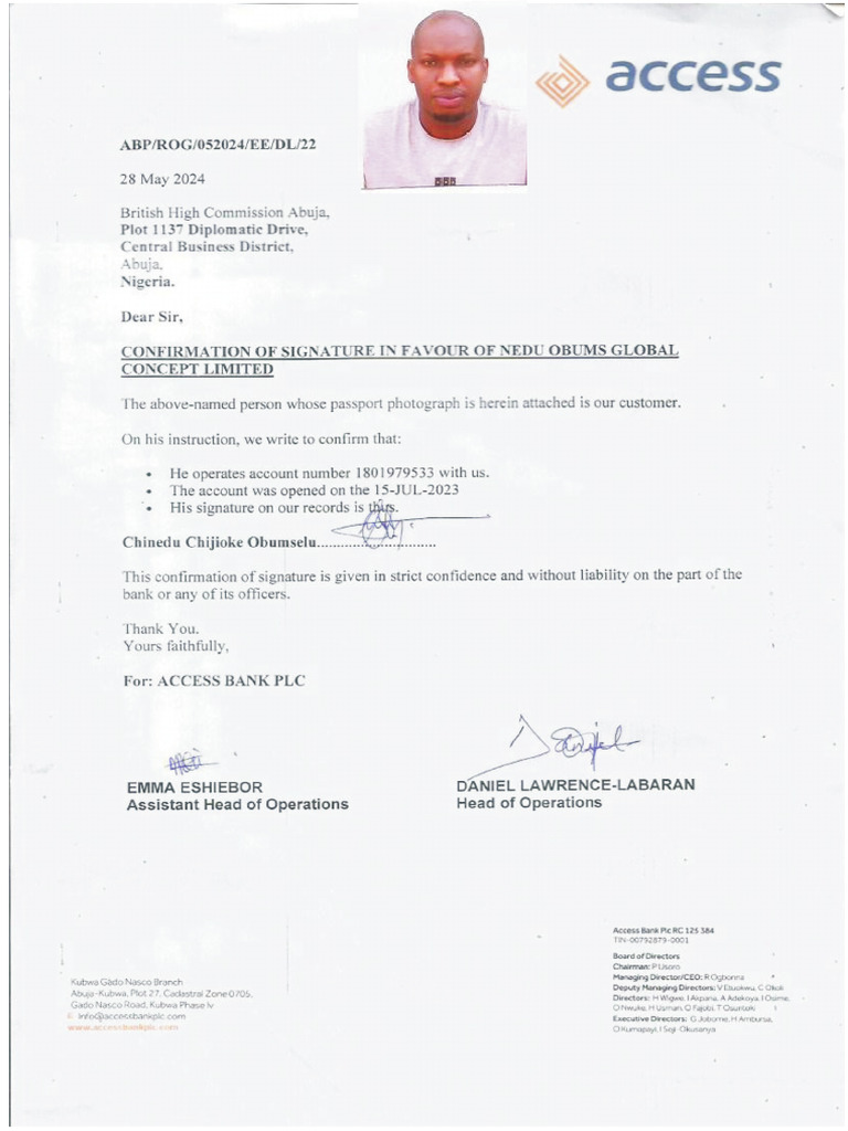 Confirm Signatory Bank | PDF