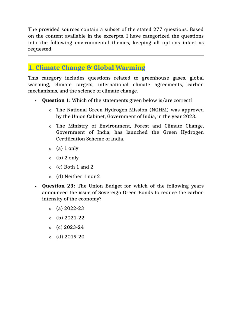 Environment Categorised | PDF | Greenhouse Gas | Chlorofluorocarbon