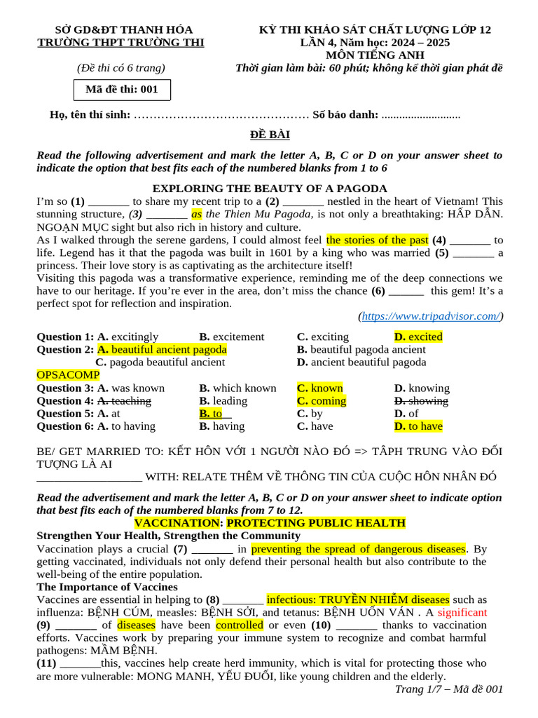English Exam for 12th Grade Students | PDF | Social Media | Popular ...