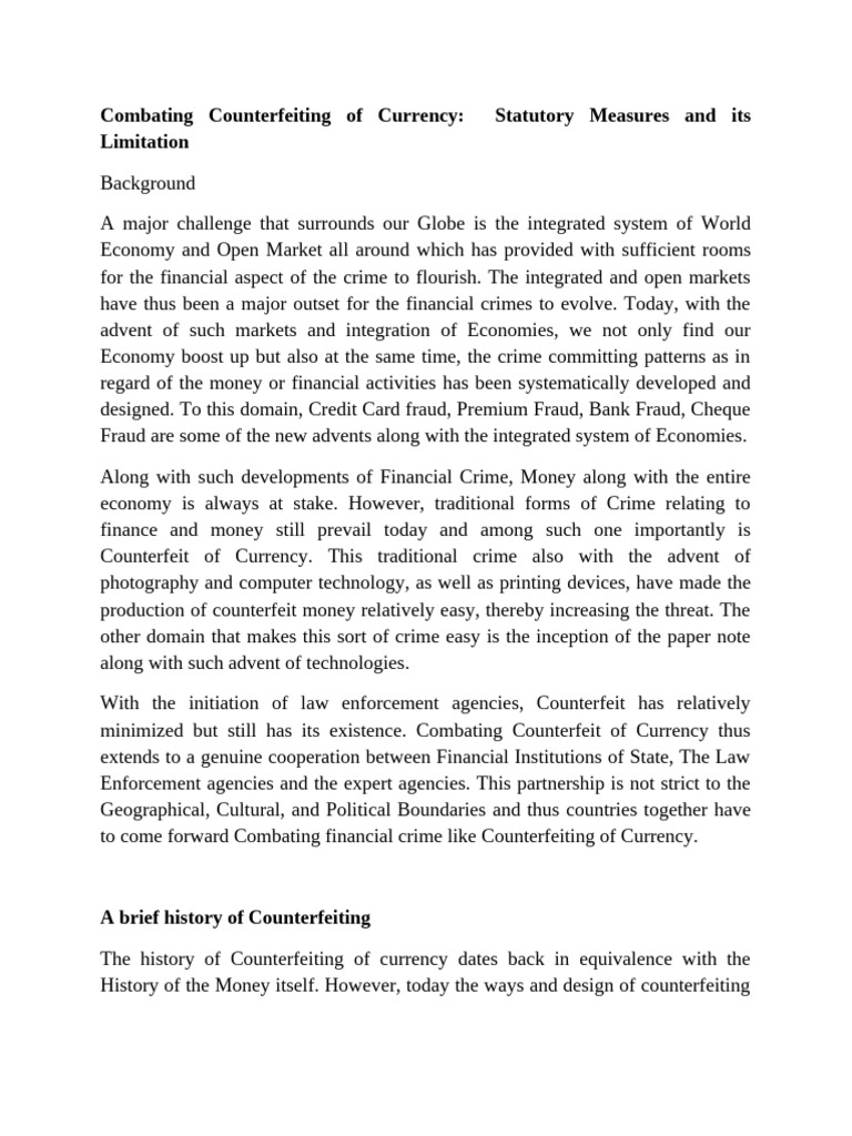 Combating Counterfeiting of Currency | PDF | Money | Nepal