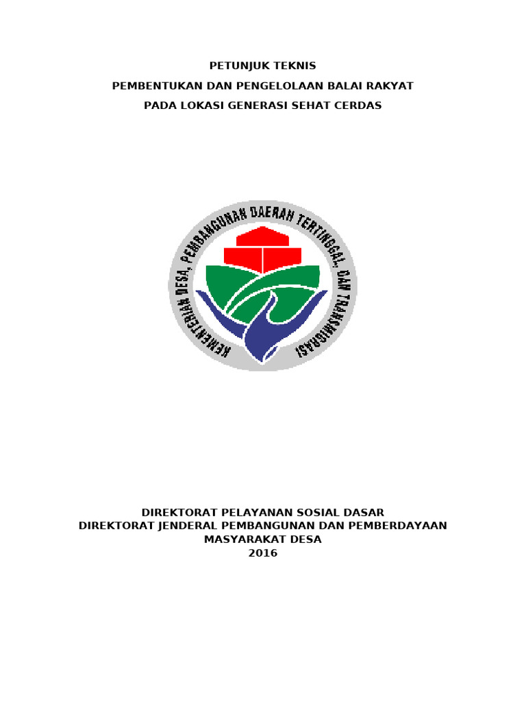 Panduan Pengelolaan Balai Rakyat Desa | PDF