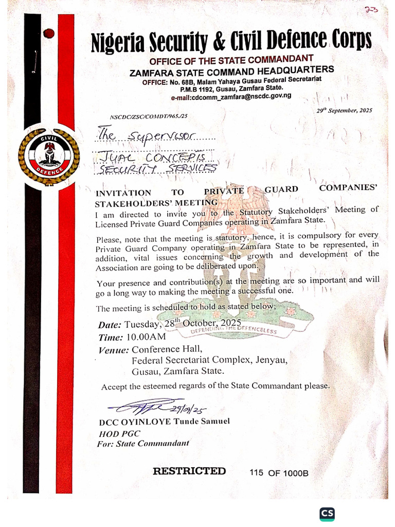 NSCDC | PDF