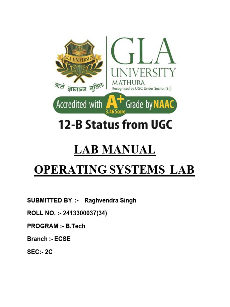 Shell Scripting Lab Manual Guide | PDF