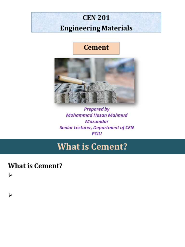 Understanding Cement: Types and History | PDF | Cement | Concrete