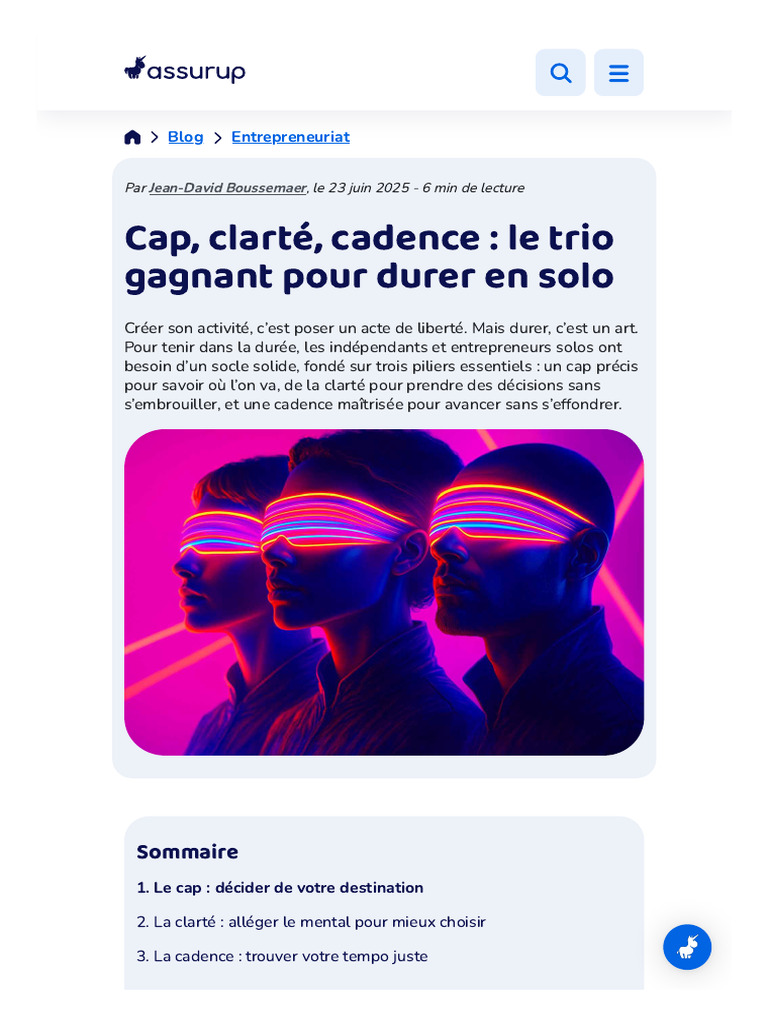 Cap, Clarté, Cadence - Le Trio Gagnant Pour Durer en Solo | PDF ...