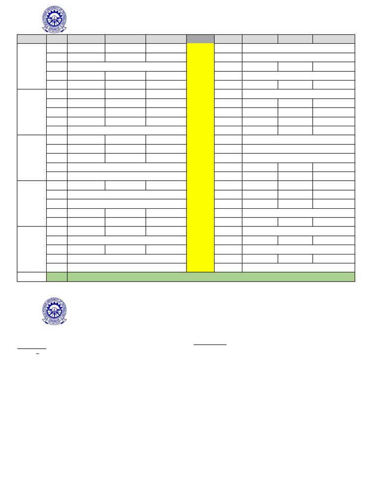 2nd Semester 2024-25 Time Table | PDF | Physical Sciences | Engineering