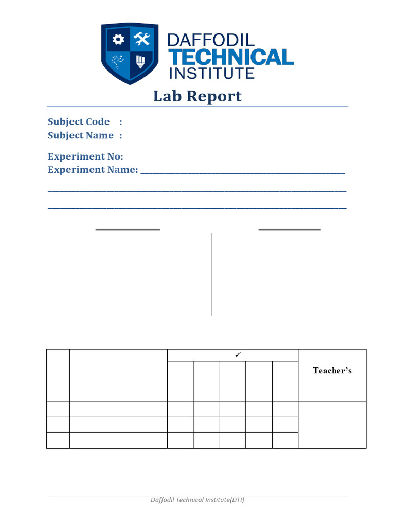 Lab Report Experiment Page | PDF