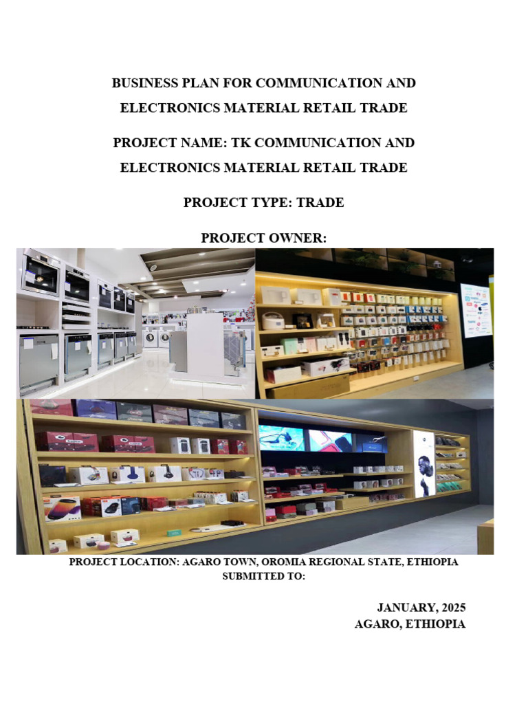 Business Plan for Electronics Retail Trade | PDF | Internal Rate Of ...