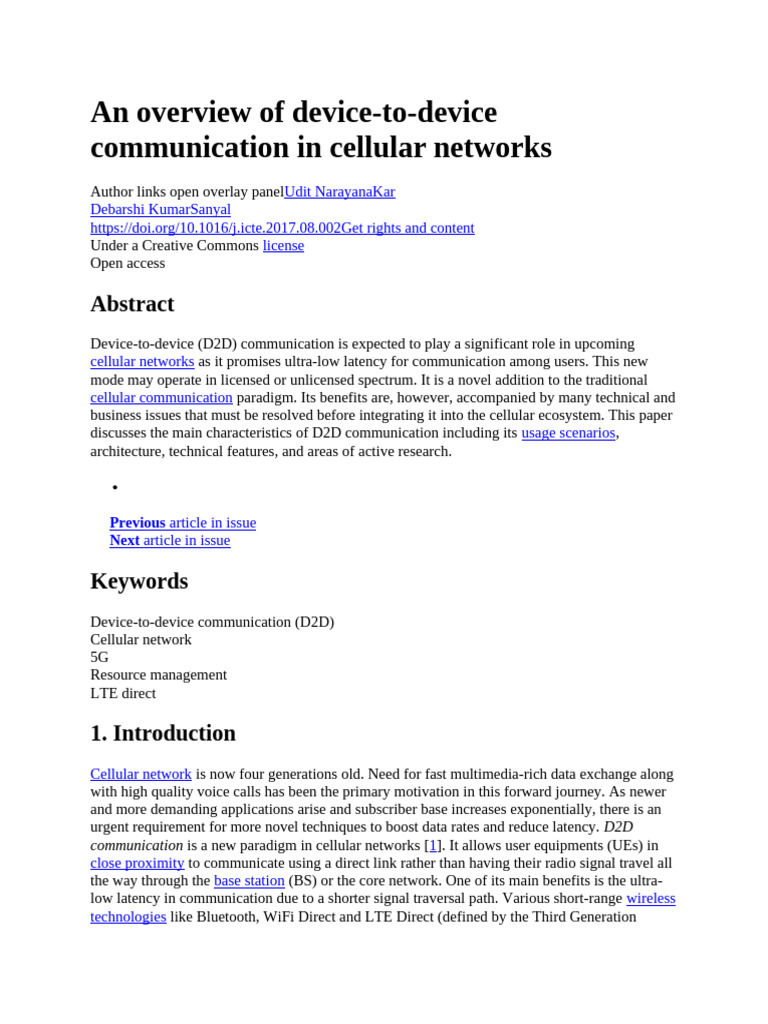 D2D connection in 5G | PDF | Computer Network | Radio Spectrum