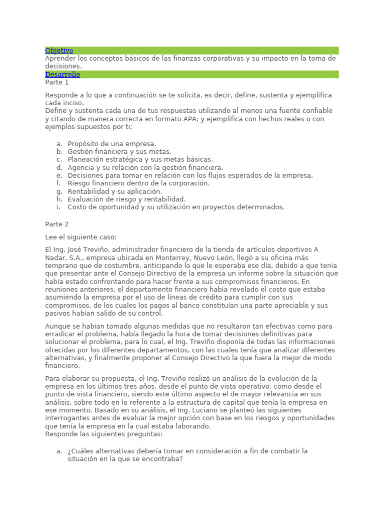 Finanzas Corporativas: Claves y Decisiones | PDF | Business | Economias