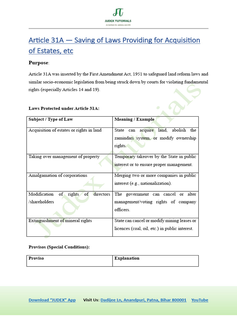 Article 31A, 31B - 251029 - 183719 | PDF | Legal Documents | Political ...