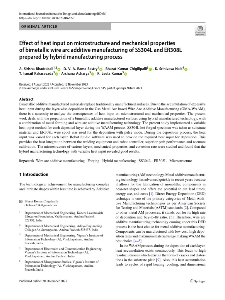 Effect of Heat Input On Microstructure and Mechanical Properties of ...