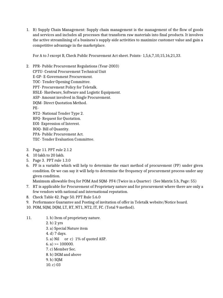 Supply Chain Management and Procurement Guidelines | PDF | Economies