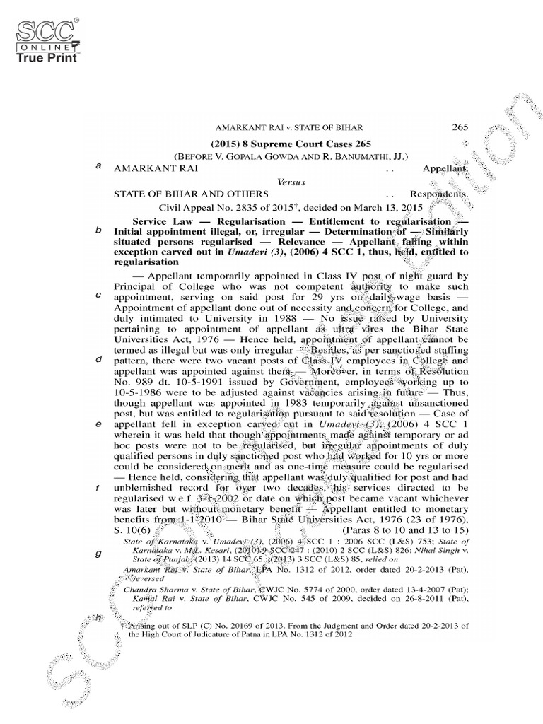 TP 2015 8 SCC 265 271 2182018 Klsacin 20251105 184016 1 7 | PDF ...