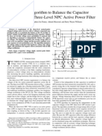 An SVM Algorithm To Balance The Capacitor Voltages of The Three-Level NPC APF