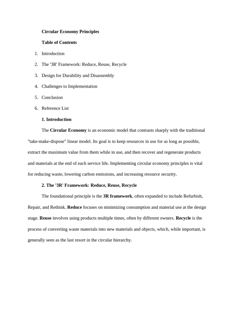 Circular Economy Principles Explained | PDF | Recycling | Sustainability