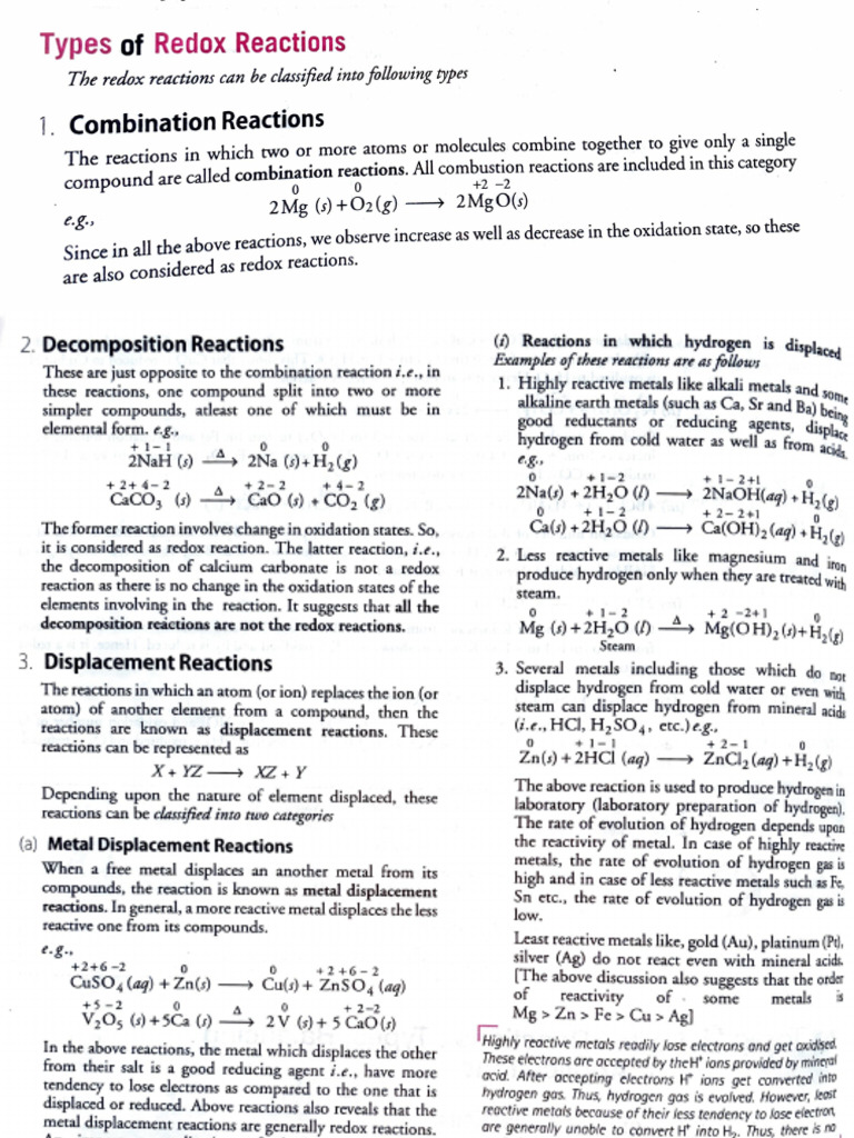 Redox Rxns | PDF